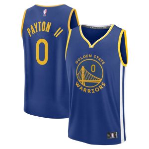 Fanatics Gary Unique Payton II Golden State Warriors Royal Fast Break Replica Player Jersey Icon Edition