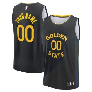 Fanatics Golden State Warriors Black Fast Break Gorgeous Custom Jersey Statement Edition