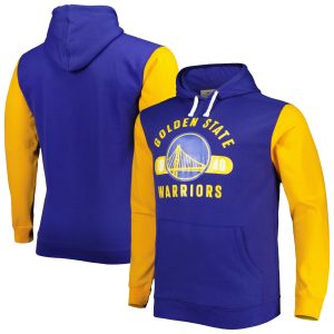 Fanatics Golden State Warriors Royal/Gold Big & Tall Bold Attack Pullover Hoodie Premium