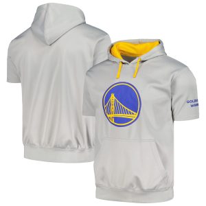 Fanatics Golden State Warriors Silver Big & Tall Logo Pullover Hoodie Stylish