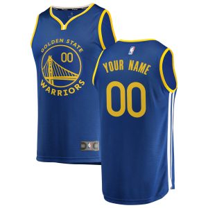 Fanatics Golden State Warriors Youth Royal 2019/20 Fast Break Custom Replica Eye - catching Jersey Icon Edition