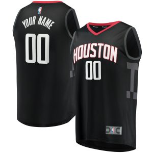 Fanatics Houston Rockets Black Fast Break Replica Custom Premium Jersey Statement Edition