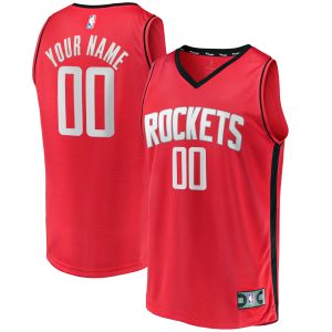 Fanatics Houston Rockets Chic Red Fast Break Custom Replica Jersey Icon Edition