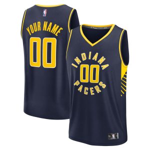Fanatics Indiana Pacers Navy Fast Break Custom Elegant Jersey Icon Edition