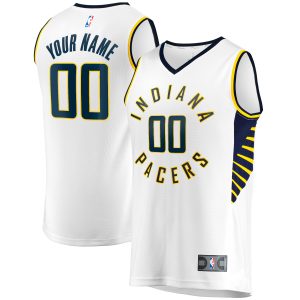 Fanatics Indiana Pacers White Elegant Fast Break Custom Replica Jersey Association Edition