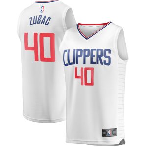 Fanatics Ivica Zubac LA Clippers White Fast Break Fabulous Replica Jersey Association Edition