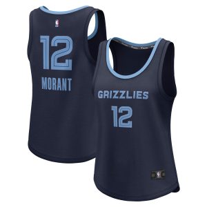 Fanatics Ja Morant Trendy Memphis Grizzlies Women's Navy Fast Break Player Jersey Icon Edition