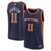Fanatics Jalen Brunson Unique New York Knicks Navy Fast Break Replica Player Jersey Statement Edition