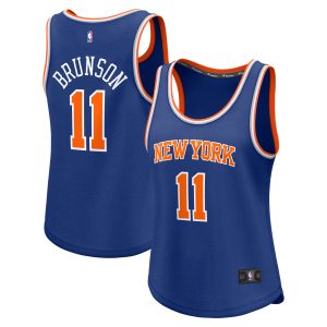 Fanatics Jalen Brunson Premium New York Knicks Women's Blue Fast Break Player Jersey Icon Edition