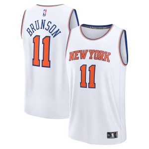 Fanatics Jalen Brunson New York Knicks Youth White Fast Break Replica Player Jersey Association Unique Edition