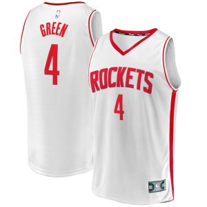 Fanatics Jalen Green Houston Rockets White Fast Break Replica Player Jersey Association Edition Stylish