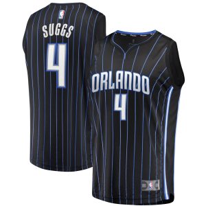 Fanatics Unique Jalen Suggs Orlando Magic Black Fast Break Replica Jersey Icon Edition