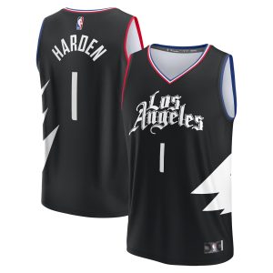 Fanatics James Harden LA Clippers Youth Black Fast Break Player Jersey Chic Statement Edition
