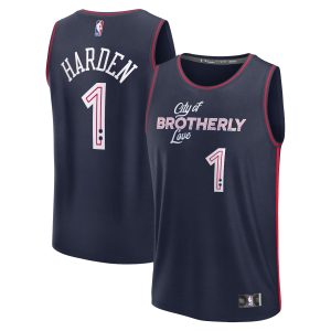 Fanatics James Harden Premium Philadelphia 76ers Youth Navy Fast Break Jersey City Edition