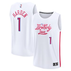 Fanatics James Harden Philadelphia 76ers Youth White Fastbreak Jersey Fabulous City Edition