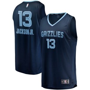 Fanatics Jaren Jackson Jr. Unique Memphis Grizzlies Navy Fast Break Replica Jersey Icon Edition