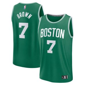 Fanatics Jaylen Brown Boston Celtics Kelly Green Fast Break Replica Player Stylish Jersey Icon Edition