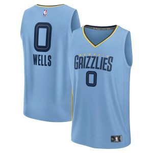 Fanatics Jaylen Wells Memphis Grizzlies Light Blue Premium Fast Break Replica Player Jersey Statement Edition