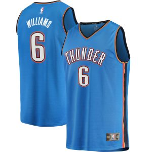 Fanatics Jaylin Williams Oklahoma City Thunder Blue 2021/22 Fast Break Replica Jersey Icon Edition Fabulous