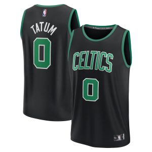 Fanatics Jayson Tatum Boston Celtics Black Fast Break Trendy Replica Player Jersey Statement Edition