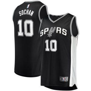Fanatics Jeremy Sochan San Antonio Spurs Black Fast Break Replica Player Jersey Premium Icon Edition