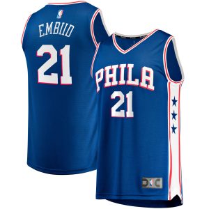 Fanatics Joel Embiid Philadelphia 76ers Royal Big & Tall Fast Break Player Jersey Icon Edition Eye - catching