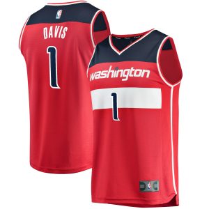 Fanatics Johnny Davis Stylish Washington Wizards Red Fast Break Replica Player Jersey Icon Edition