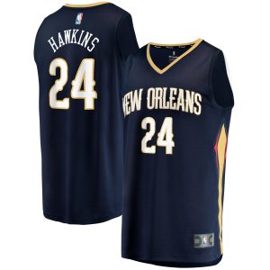 Fanatics Jordan Hawkins New Elegant Orleans Pelicans Youth Navy Fast Break Replica Jersey Icon Edition