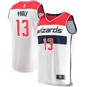 Fanatics Jordan Trendy Poole Washington Wizards Youth White Fast Break Player Jersey Association Edition