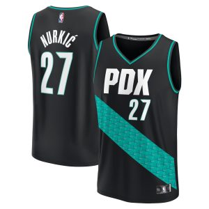 Fanatics Jusuf Nurkic Portland Trail Blazers Gorgeous Black Fastbreak Jersey City Edition