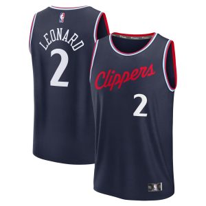 Fanatics Kawhi Elegant Leonard LA Clippers Navy Fast Break Icon Jersey