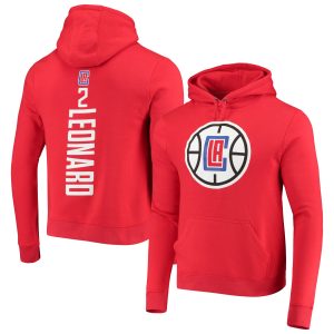 Fanatics Kawhi Leonard Eye - catching LA Clippers Red Playmaker Name & Number Fitted Pullover Hoodie