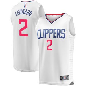 Fanatics Kawhi Leonard LA Clippers Fabulous White Fast Break Replica Player Jersey Association Edition