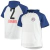 Fanatics Kawhi Leonard LA Clippers White/Royal Big & Tall Player Raglan Chic Short Sleeve Hoodie