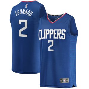 Fanatics Kawhi Leonard LA Clippers Youth Blue 2019/20 Fast Break Replica Jersey Gorgeous Icon Edition