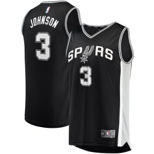 Fanatics Keldon Johnson Fabulous San Antonio Spurs Black Fast Break Replica Jersey Icon Edition