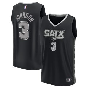 Fanatics Keldon Johnson Fabulous San Antonio Spurs Black Fast Break Replica Player Jersey Statement Edition