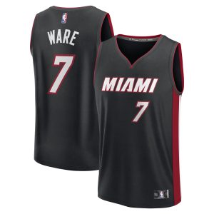 Fanatics Kel'el Ware Eye - catching Miami Heat Black Fast Break Replica Player Jersey Icon Edition