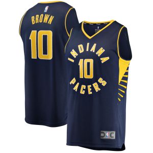 Fanatics Kendall Brown Indiana Elegant Pacers Navy 2021/22 Fast Break Replica Jersey Icon Edition