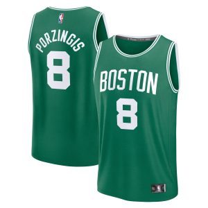 Fanatics Kristaps Unique Porzingis Boston Celtics Kelly Green Fast Break Replica Player Jersey Icon Edition