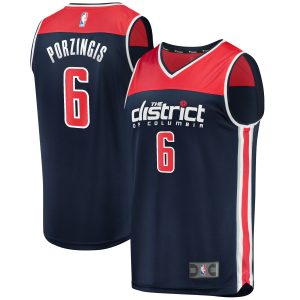 Fanatics Kristaps Porzingis Washington Wizards Navy Fast Break Replica Unique Player Jersey Statement Edition