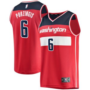 Fanatics Kristaps Porzingis Washington Stylish Wizards Red Fast Break Replica Jersey Icon Edition