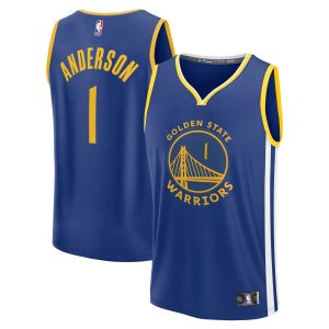 Fanatics Kyle Anderson Golden State Warriors Royal Fast Break Replica Player Jersey Icon Trendy Edition
