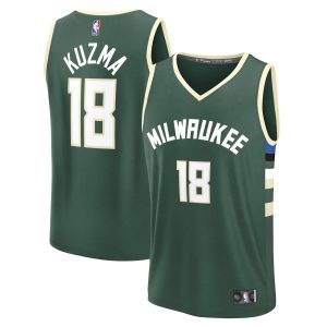 Fanatics Kyle Chic Kuzma Milwaukee Bucks Hunter Green Fast Break Replica Player Jersey Icon Edition