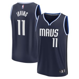 Fanatics Kyrie Irving Dallas Unique Mavericks Navy Fast Break Replica Player Jersey Statement Edition