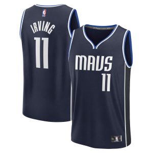 Fanatics Kyrie Irving Dallas Mavericks Navy Elegant Fast Break Replica Player Jersey Statement Edition