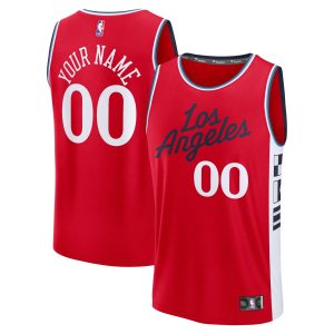 Fanatics LA Clippers Red Fast Break Custom Jersey Statement Edition Unique