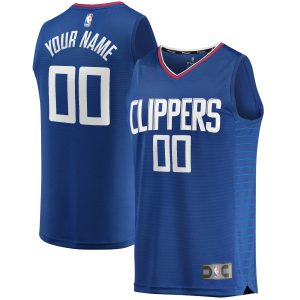 Fanatics LA Premium Clippers Royal Fast Break Custom Replica Jersey Icon Edition