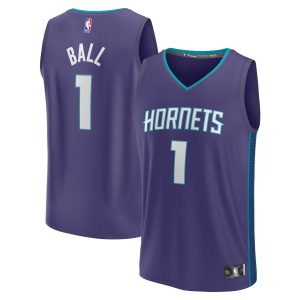 Fanatics LaMelo Ball Eye - catching Charlotte Hornets Purple Fast Break Replica Player Jersey Statement Edition