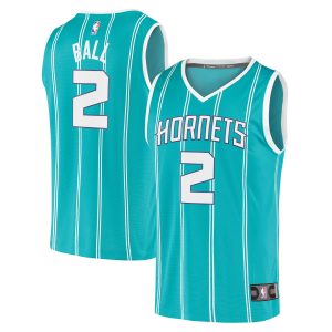 Fanatics LaMelo Ball Charlotte Stylish Hornets Teal Fast Break Replica Jersey Icon Edition